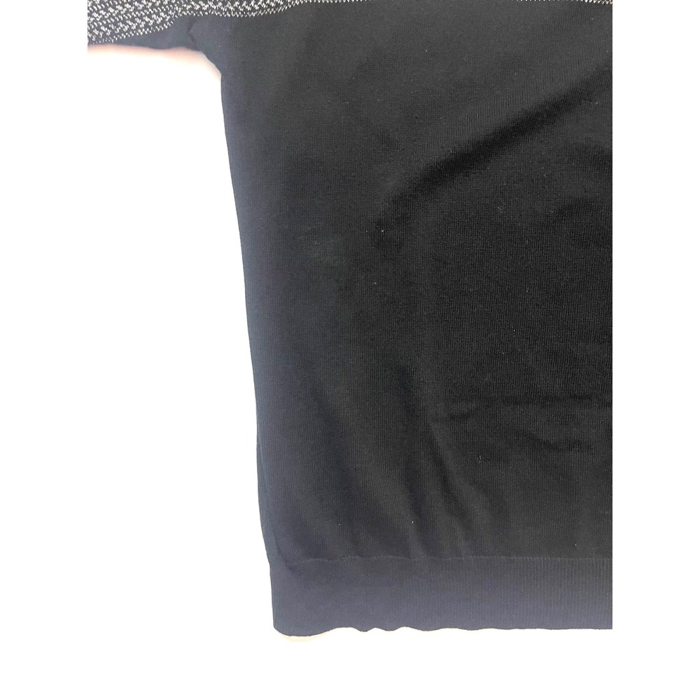 Lauren Ralph Lauren Black Chevron Colorblock Knit Top 1X Professional Classy - Picture 9 of 16